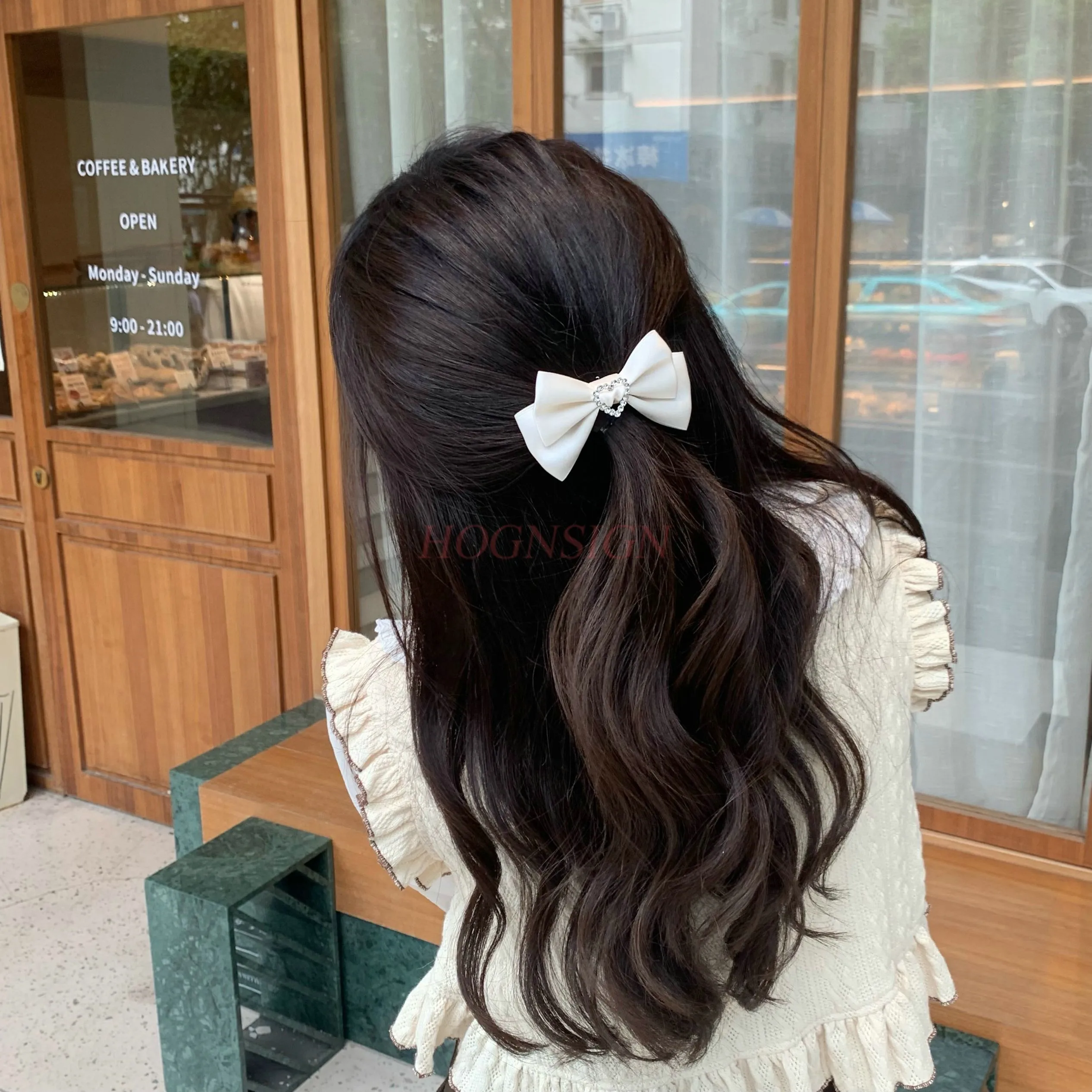 Bow knot hair clip, girlish temperament hair clip, cute edge clip hair accessory