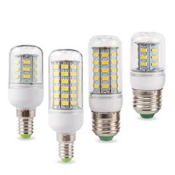 E27 E14 żarówka kukurydza LED 72LEDs SMD 5730 220V Lampada lampa LED świeca na żyrandol światło LED Bombilla