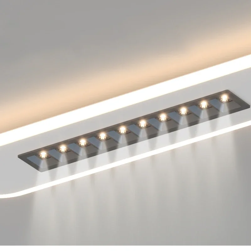 Led Strip Chandeliers Aisle Corridor For  Study Kitchen Ceiling Lamp Indoor Lighting White Black With Spot Light Home Fixtures