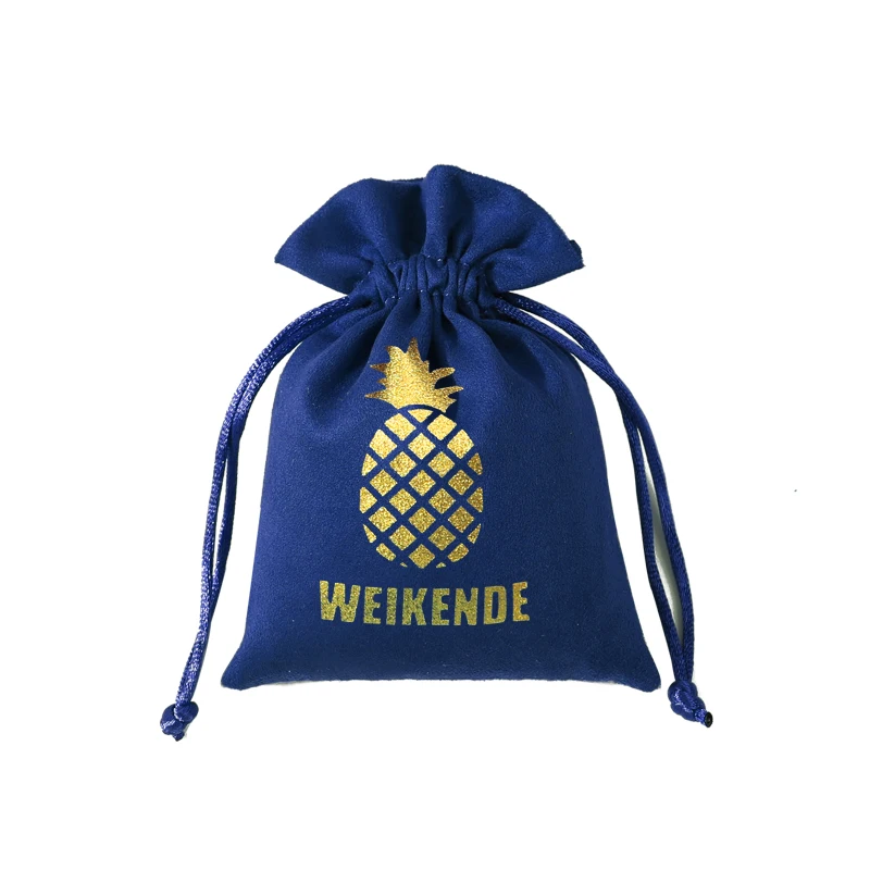 

50/100pcs Custom Logo Navy Blue Flannel Drawstring Jewelry Bag Ring Earrings Bracelet Storage Pouch Wedding Favors Personalized