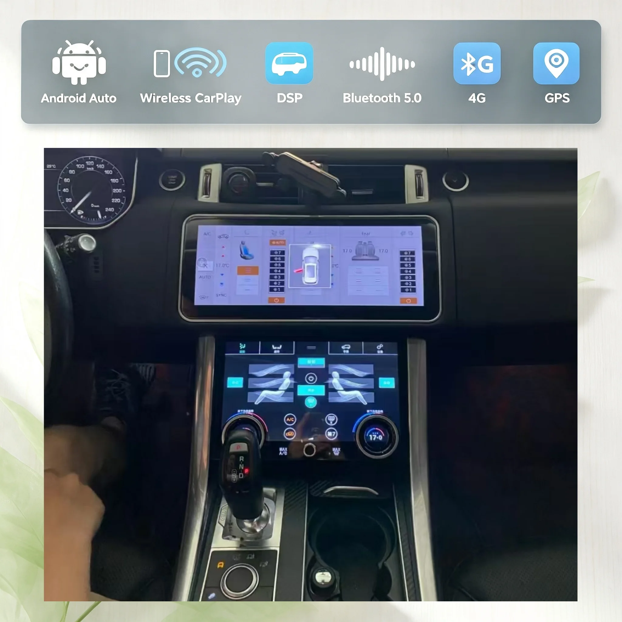 Flip Screen For Land Rover Range Rover Vogue L405 Sport L494 2013-2023 Dual System Car Radio Multimedia Player GPS Stereo BT5.0