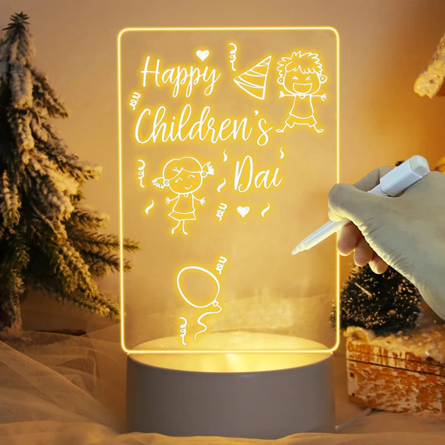 

New Unique LED Night Light Note Board - A Perfect and Creative Decor Piece, Ideal Gift for Any Occasion. Uncommon Special Holida