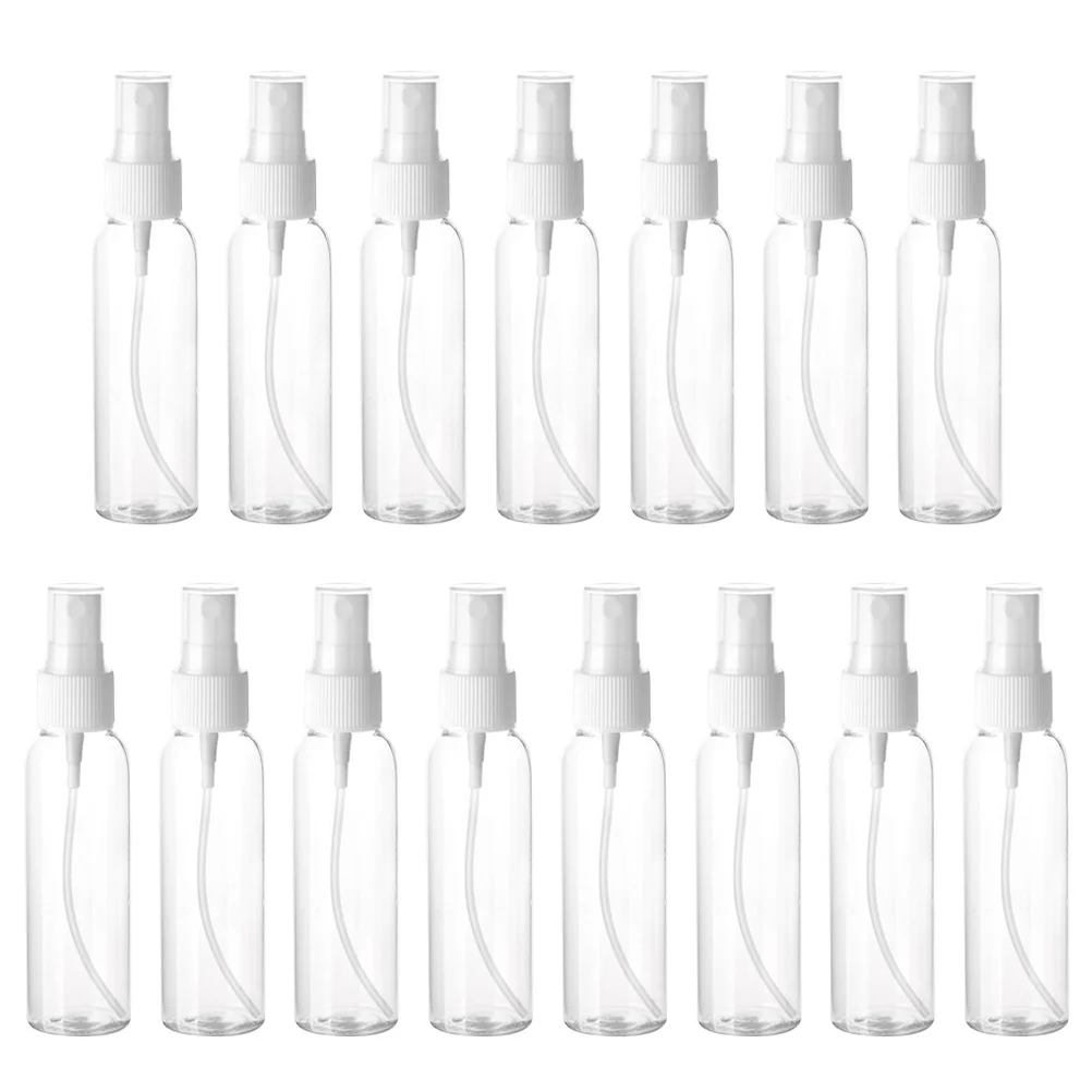 15 個 60 ミリリットル詰め替え可能なミニスプレーボトルポータブル軽量旅行用香水メイクアップ露保管スプレーボトル