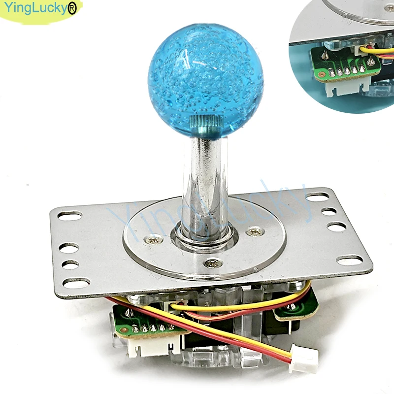 arcade 5 V LED joystick colorido luces iluminadas joystick SANWA tipo 5 pin joystick para Arcade Juego de pesca