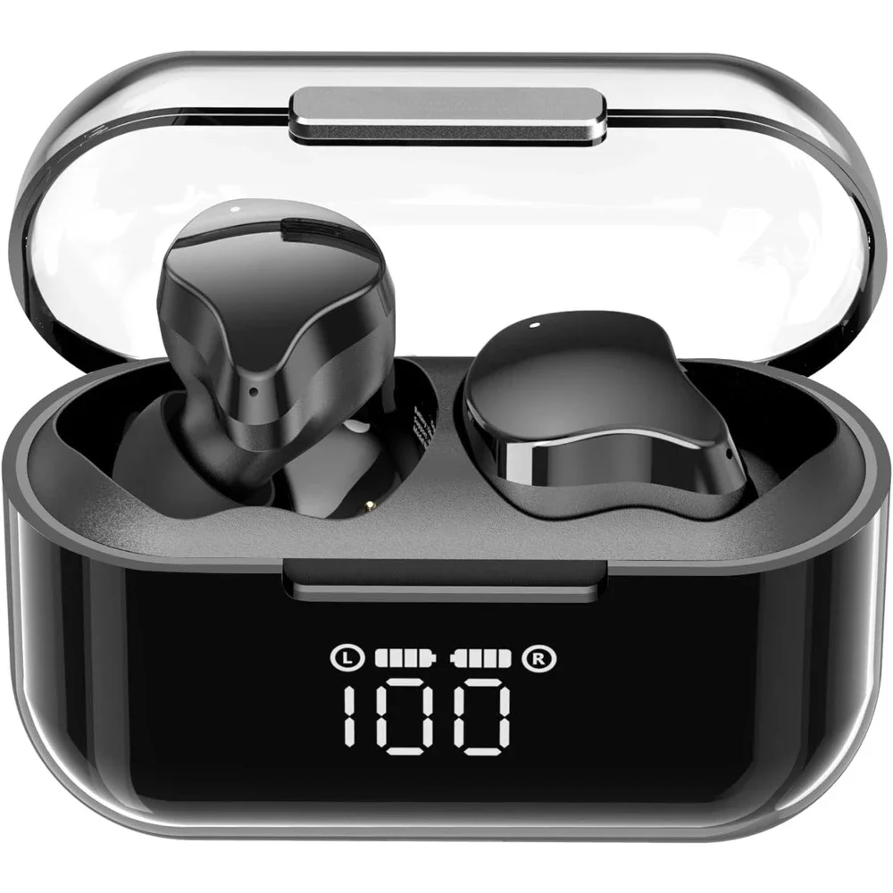 

Наушники T18 Bluetooth 5.3 — водонепроницаемость IPX8, светодиодный чехол, 32 эквалайзера через приложение, шумоподавление, длительное время воспроизведения, стерео TWS
