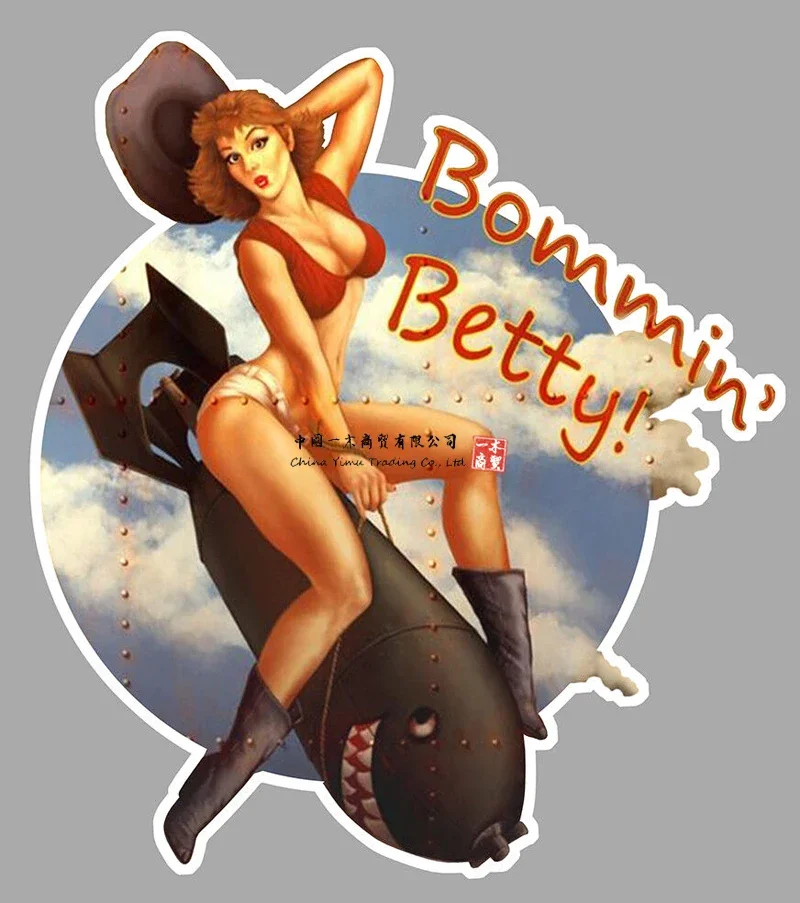 

Pinup бомба самолет нос арт ww2 dub vws кокс наклейка авто мото
