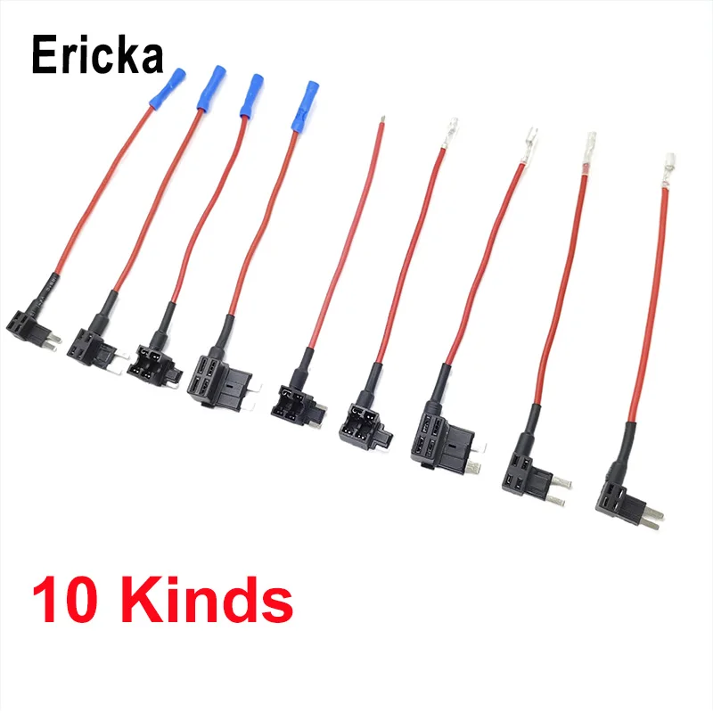 5pcs 12V MINI SMALL MEDIUM Size Car Fuse Holder Add-a-circuit TAP Adapter Micro Mini Standard ATM Blade Fuse