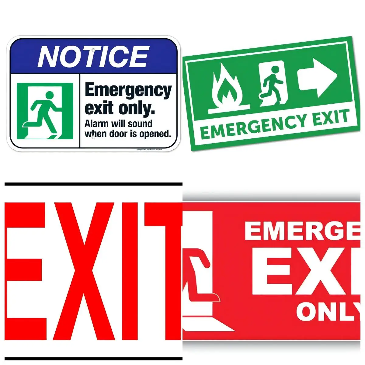 

Emergency Exit Sticker Decal Safety Sign Vinyl Colorful Car Stickers Walls Doors and Windows Yacht