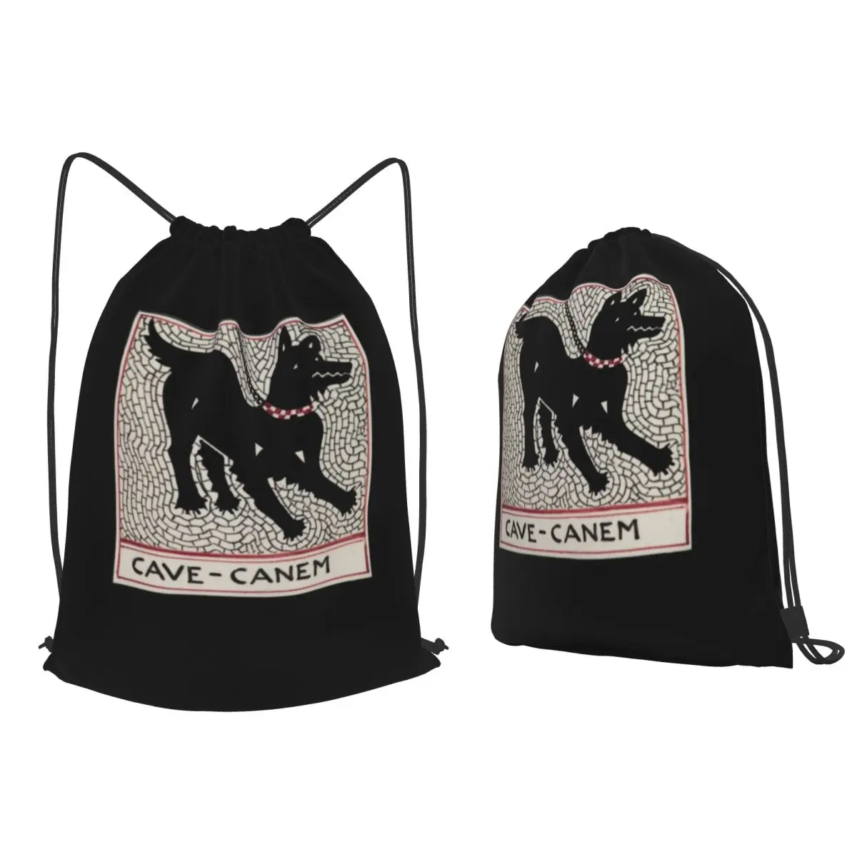 

Cave Canem Backpacks Fashion Drawstring Bundle Pocket Storage Bag Book Bags for Man Woman School