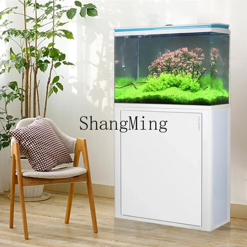 FGgood-looking  living room large fish tank, bottom filter ecological goldfish glass medium lower filter tank