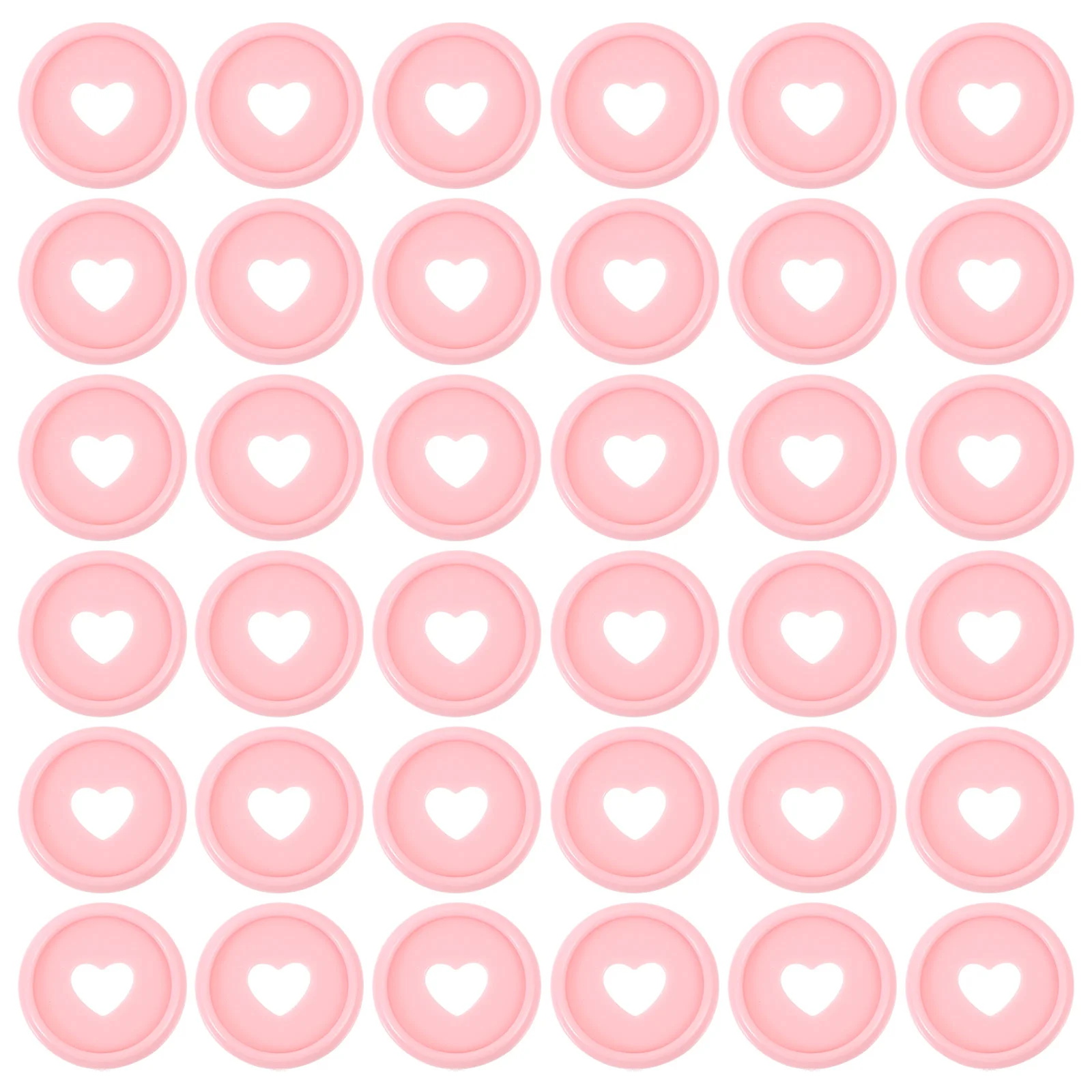 50 Pcs Love Mushroom Hole Binding Buckle Discs Plastic Large Binder Buckles Loose-leaf Work Mini Notebook