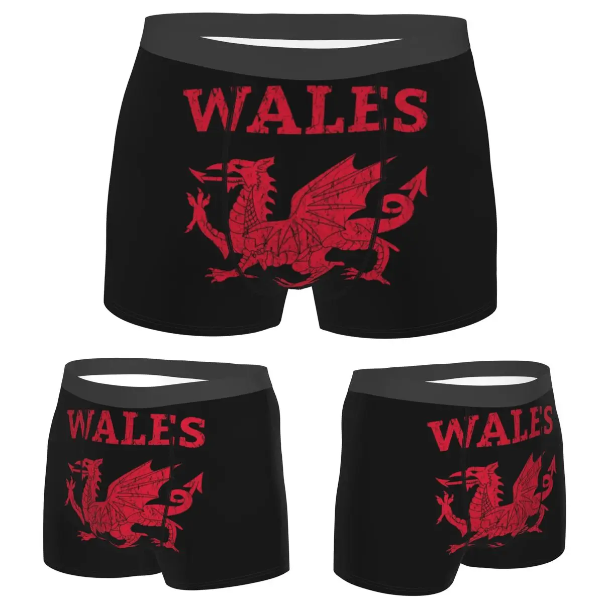 

Boxer Underpants Shorts Wales Red Dragon Panties Men's Ventilate Underwear for Homme Man Boyfriend Gift