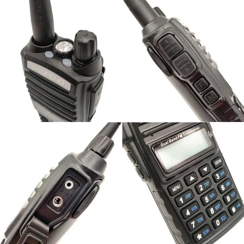 Imagem -02 - Baofeng-walkie Talkie de Longo Alcance Uv82 Transceptor Scanner de Rádio para Caminhadas Transmissor uv 82 Vhf Rádio Ham Uhf 8w