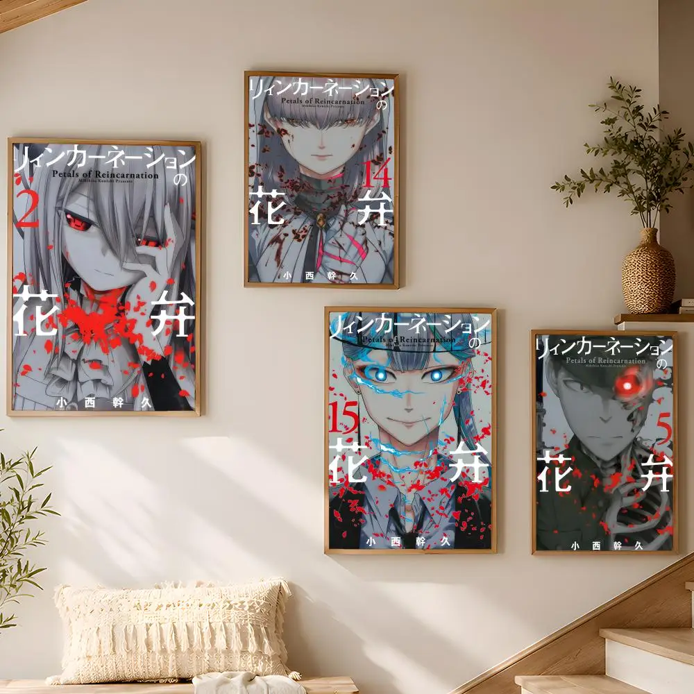 Petals of R-Reincarnation Painting Calligraphy Canvas Painting Art for Bedroom Living Room Home Decor Decoration Decals Gift