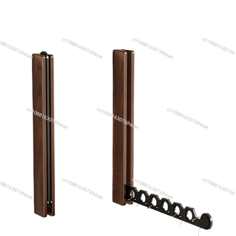 For Wood Clothes Hanger  Wall Mounted Drying Rack, Collapsible Design, and Invisible Clothing Organizer for Efficient Space Savi
