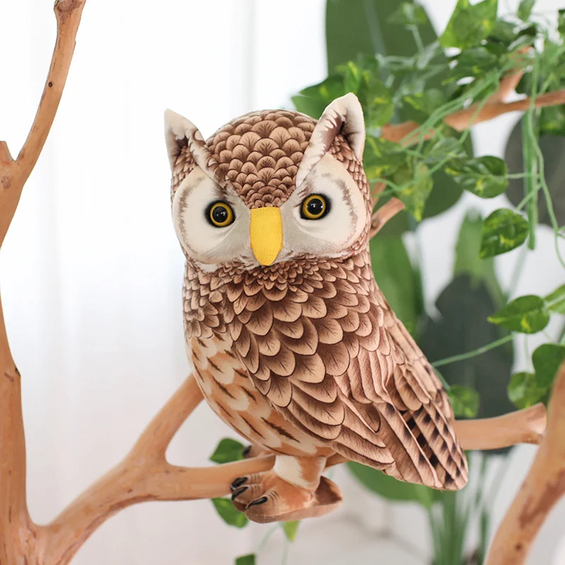 20/25/30Cm Simulatie Uil Knuffels Mooie Vogel Poppen Gevulde Zachte Nighthawk Kussen Kawaii Home decor Gift