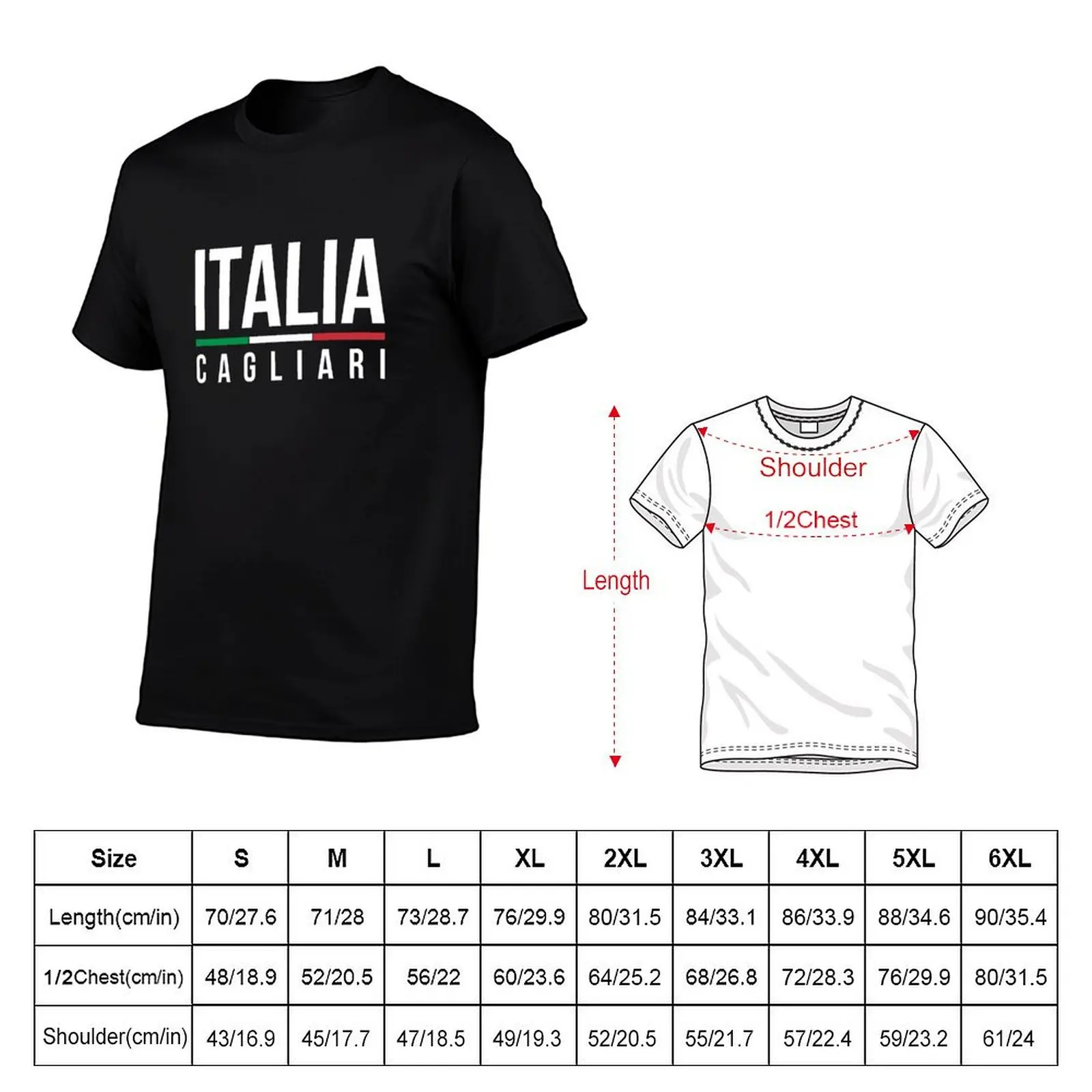 Cagliari Italia T-Shirt tees baggy shirts fruit of the loom mens t shirts