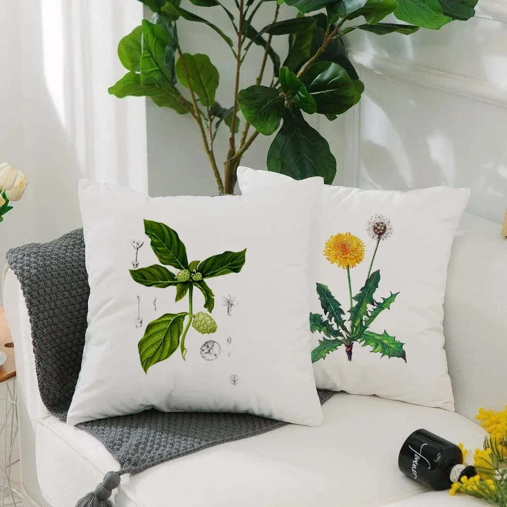 

Luxury Home Pillowcase Square Simple Plant Pot Pattern Decoration Office Decoration Cushion Cover