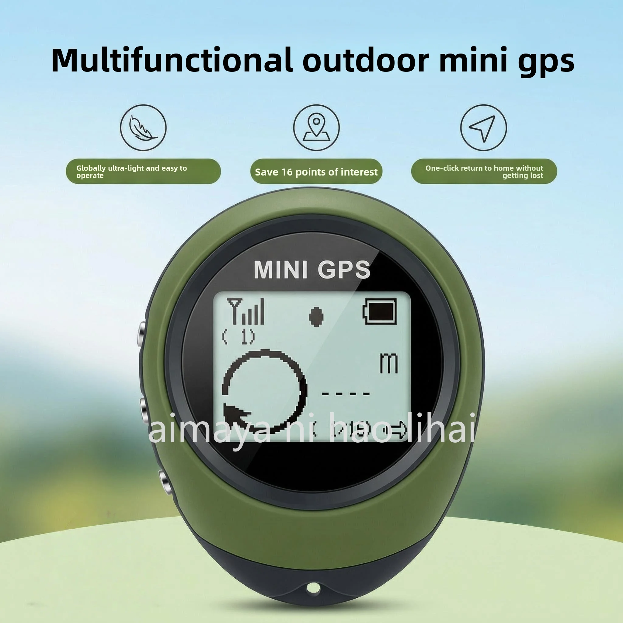 Handheld Altimeter Barometer with Temp Gauge Compass for Climbing Fishing Gear Waterproof Portable Outdoor Sports Tool