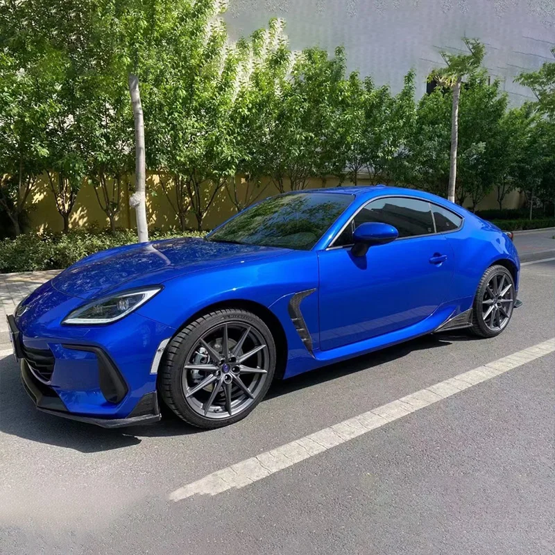 ألياف الكربون سيارة الجبهة الحاجز زعنفة الكسوة المصد الأمامي غطاء منفذ الهواء لتويوتا GR86 سوبارو BRZ 2022