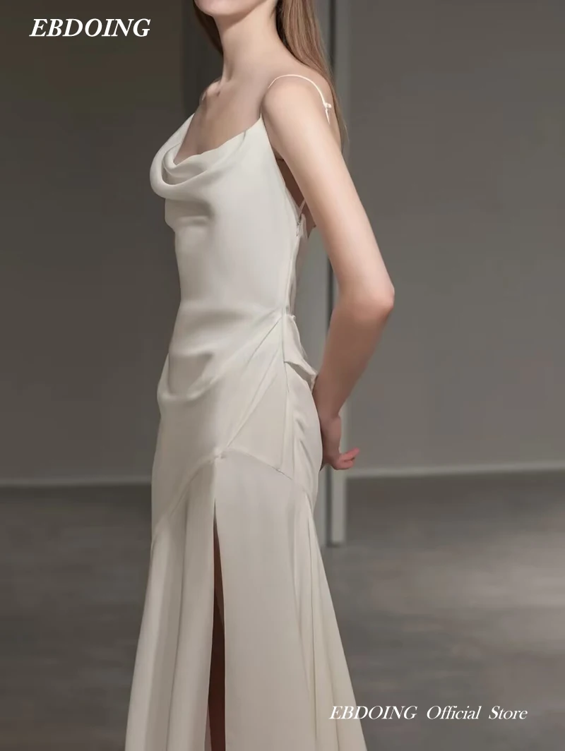 Nieuwste Trouwjurk A-lijn Voor Bruid Satijn Met Lange Open Back Mouwloze Trouwen Custom Made Plus Maten Vestidos De novias