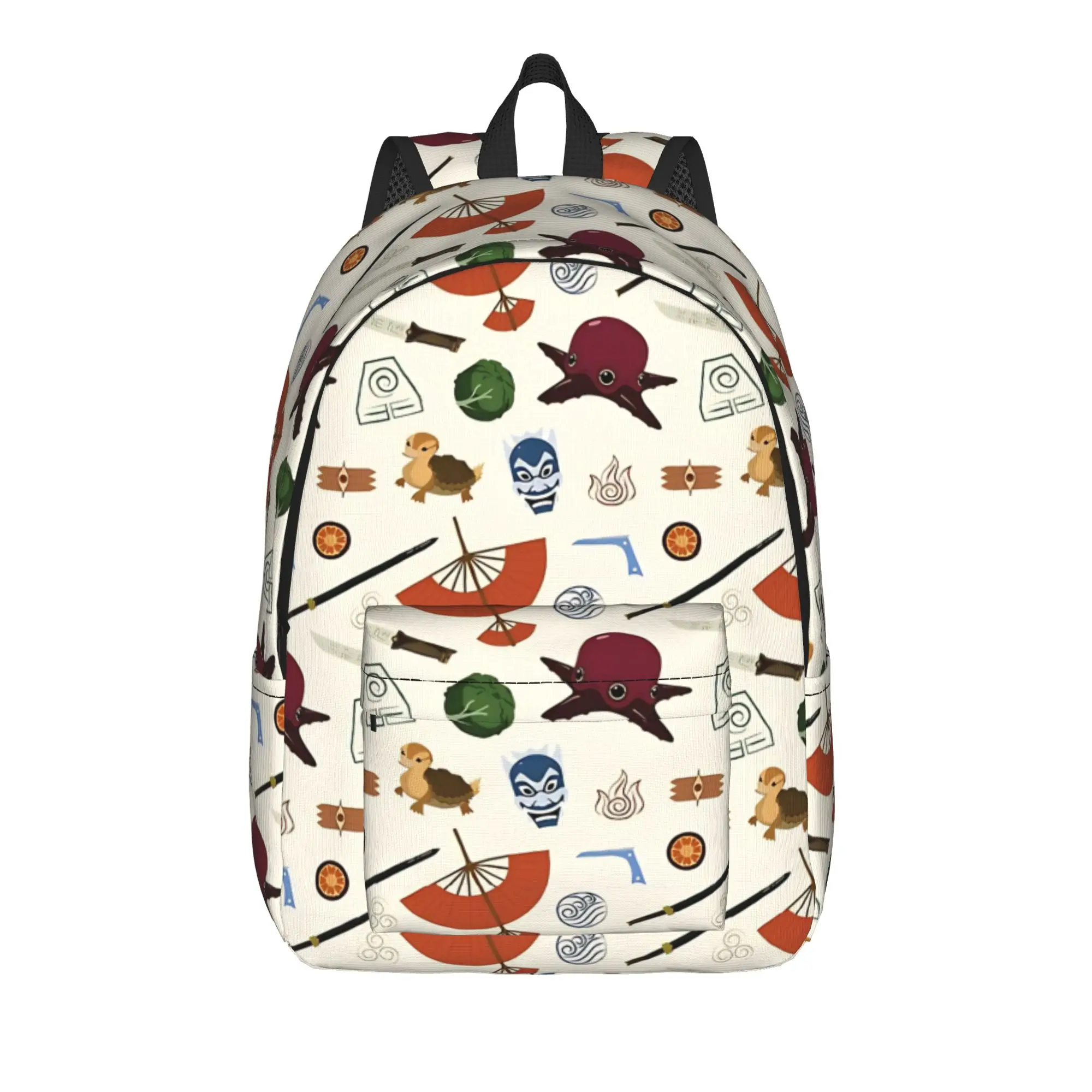 Zuko White Lotus Teenage Backpack Sports Student Work Avatars Airbende Anime Daypack for Men Women Laptop Canvas Bags