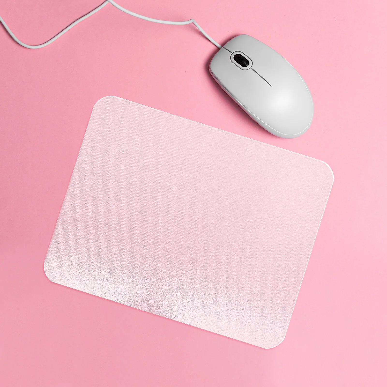 

2pcs Glass Mouse Pad Clear Transparent Anti-Slip Smooth Hard Desk Mat For Gaming Office Laptop Computer Mousepad Easy Clean