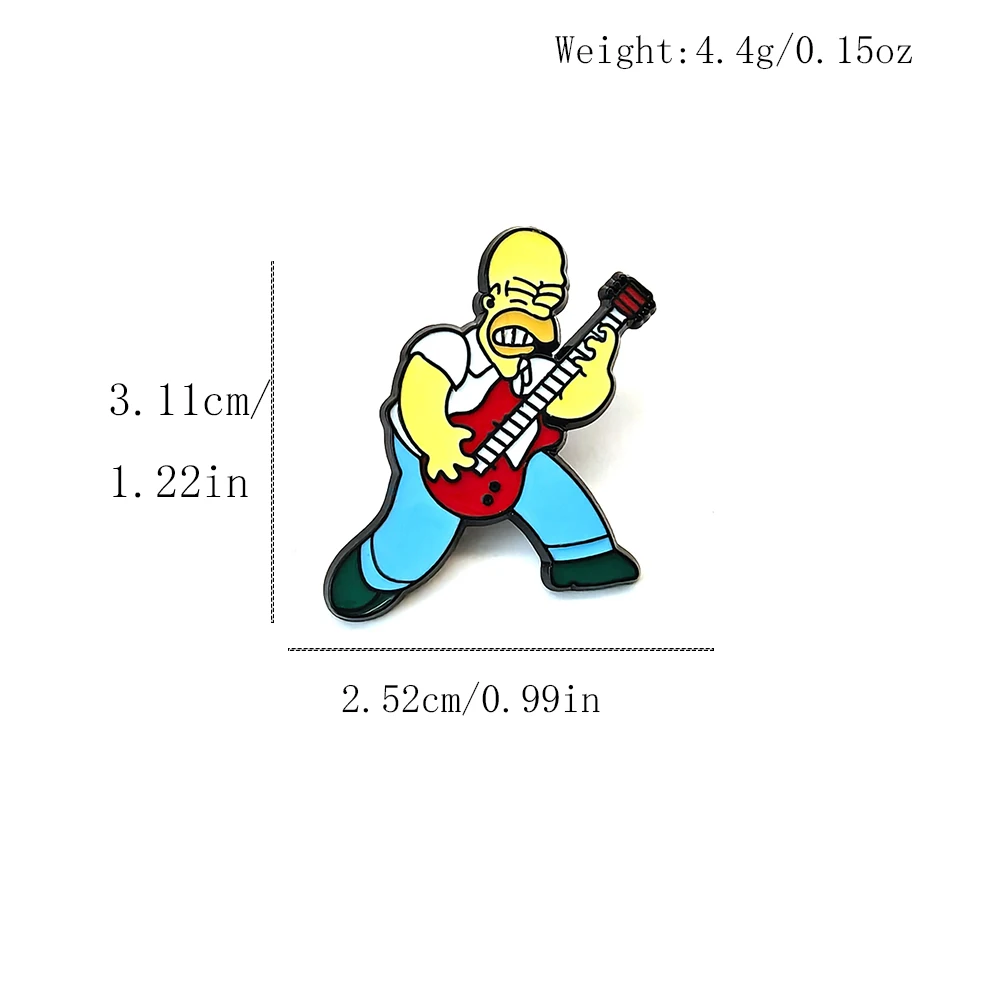 1 Uds./8 Uds. Broche de animación divertida de Los Simpson, insignia de Homer Marge Bart, broches esmaltados de Metal, accesorios para mochila, regalos para niños