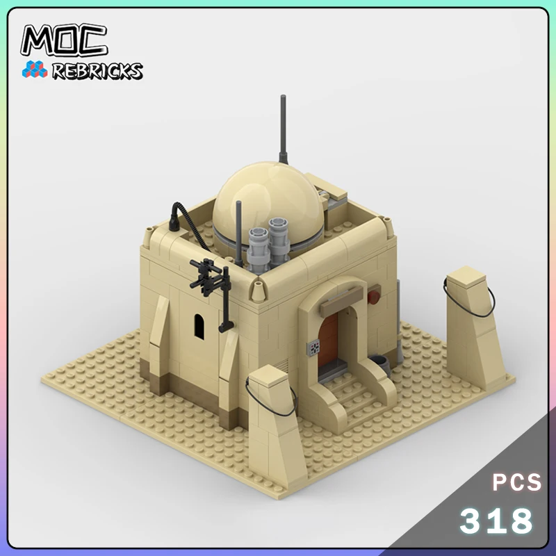 Bloc de construction MOC Tatooine, maison unique, TAT01, humidité, maison de Luke, Lars Homestead, modèle de vaporisateur, briques à monter soi-même, jouets, cadeau