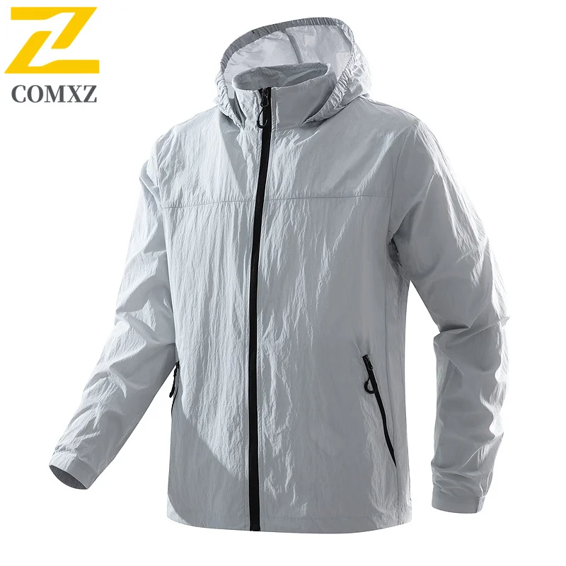 

Летняя ветрозащитная куртка унисекс 2026 года с капюшоном, защита от солнца, ветровка для активного отдыха, свободный крой, ультралегкая