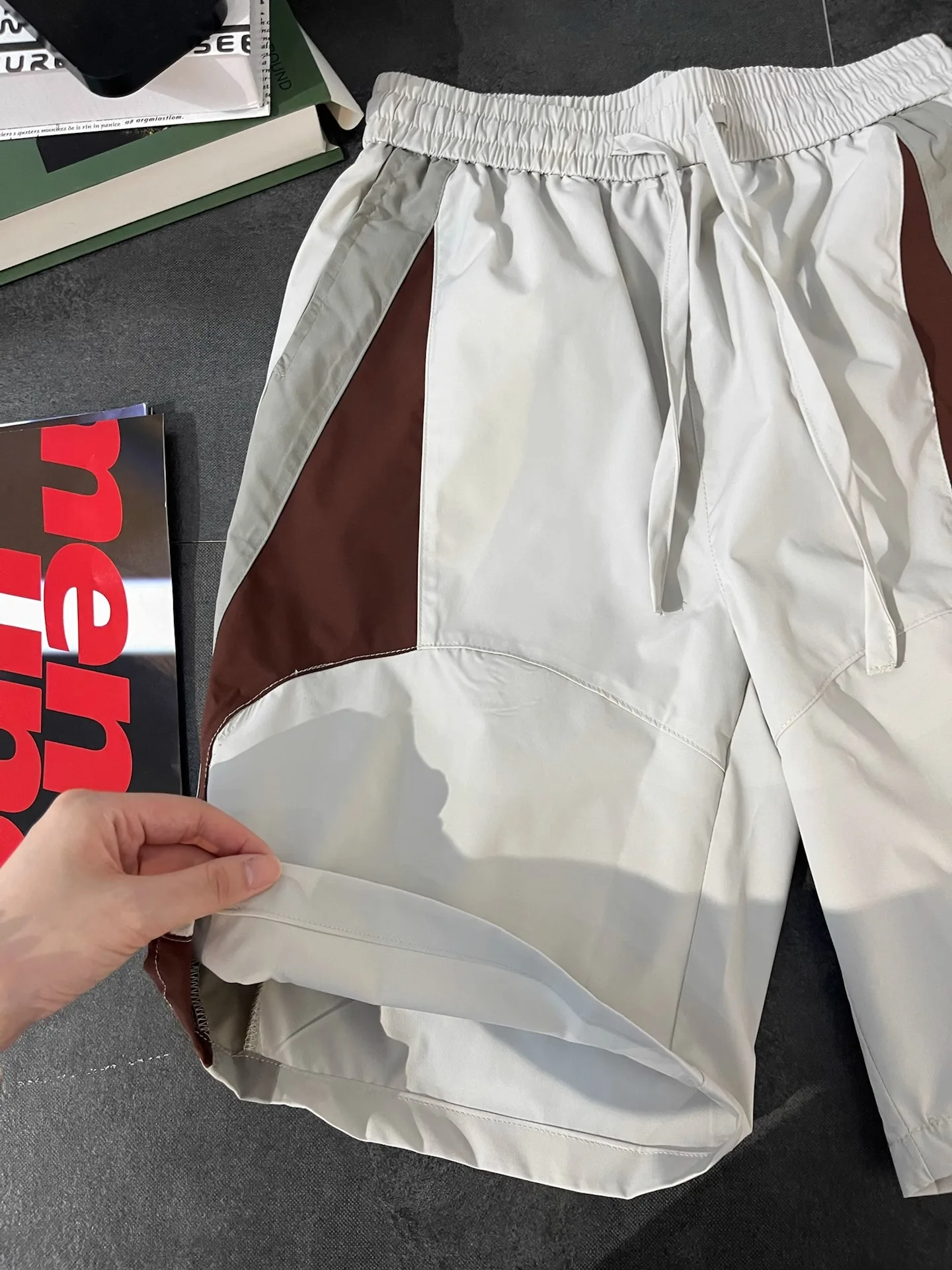 

Брюки Blo ort цвета ледяного шелка, мужские летние тонкие дышащие спортивные штаны с пятью точками, свободные модные брендовые брюки