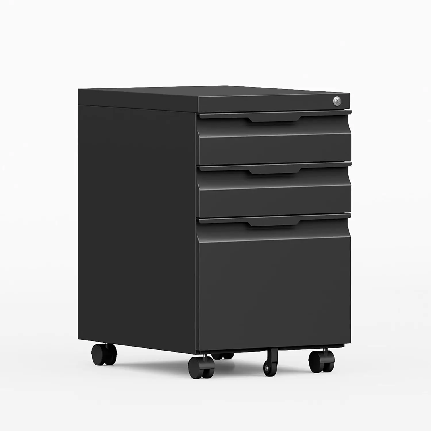 

3 Drawer File Cabinet with Lock and Wheels,Rolling File Cabinets with Lock,Vertical Metal Filing Cabinet for, Customized
