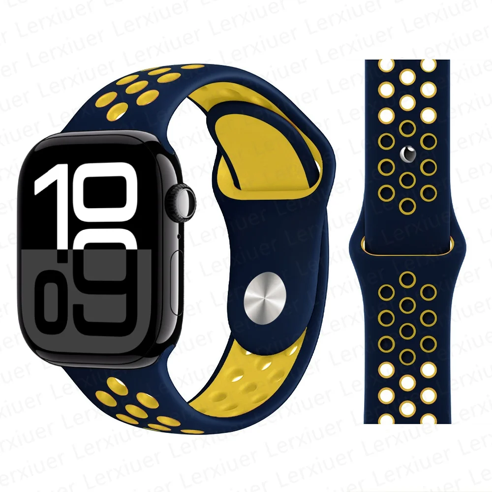 Für Apple Watch Armbänder 40mm 44mm 45mm 41mm 46mm 49mm Correa Armband iWatch Series 10 11 SE 9 8 7 Ultra 3 Offizielles Silikonarmband