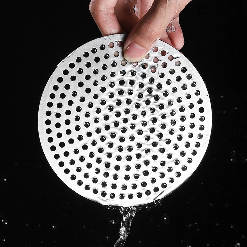 304 Stainless Steel Floor Drains Net Cover Sink Strainer With Small Drain Hole Filter Hair Catcher Stopper For Kitchen Bathroom