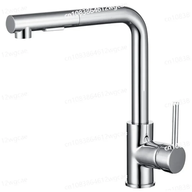 All copper pull-out multifunctional kitchen faucet