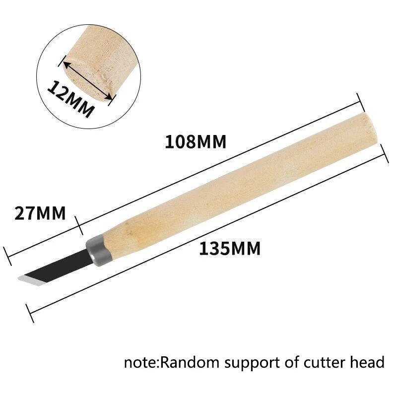 12pcs Wood Carving Chisels Set For Basic Cutting & Detailed Woodworking DIY Hand Tools Gouges Knife Kit
