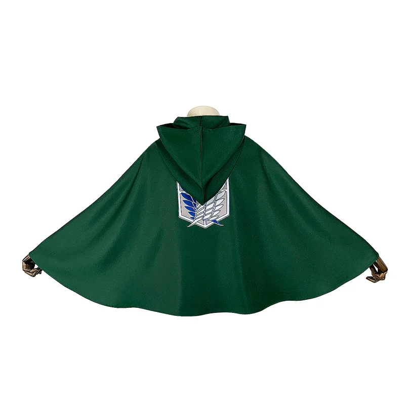 

Anime Attack on Titan Cloak Shingeki No Kyojin Scout Corps Cosplay Costumes Green Shawl Men Women Halloween Japanese Hooded Cape