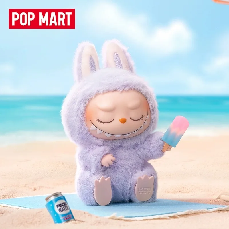 POP MART THE MONSTERS Sitting Party Enamel Plush Blind Box Gift LABUBU Action Anime Figures Toys and Hobbies Caixas Mystery Box