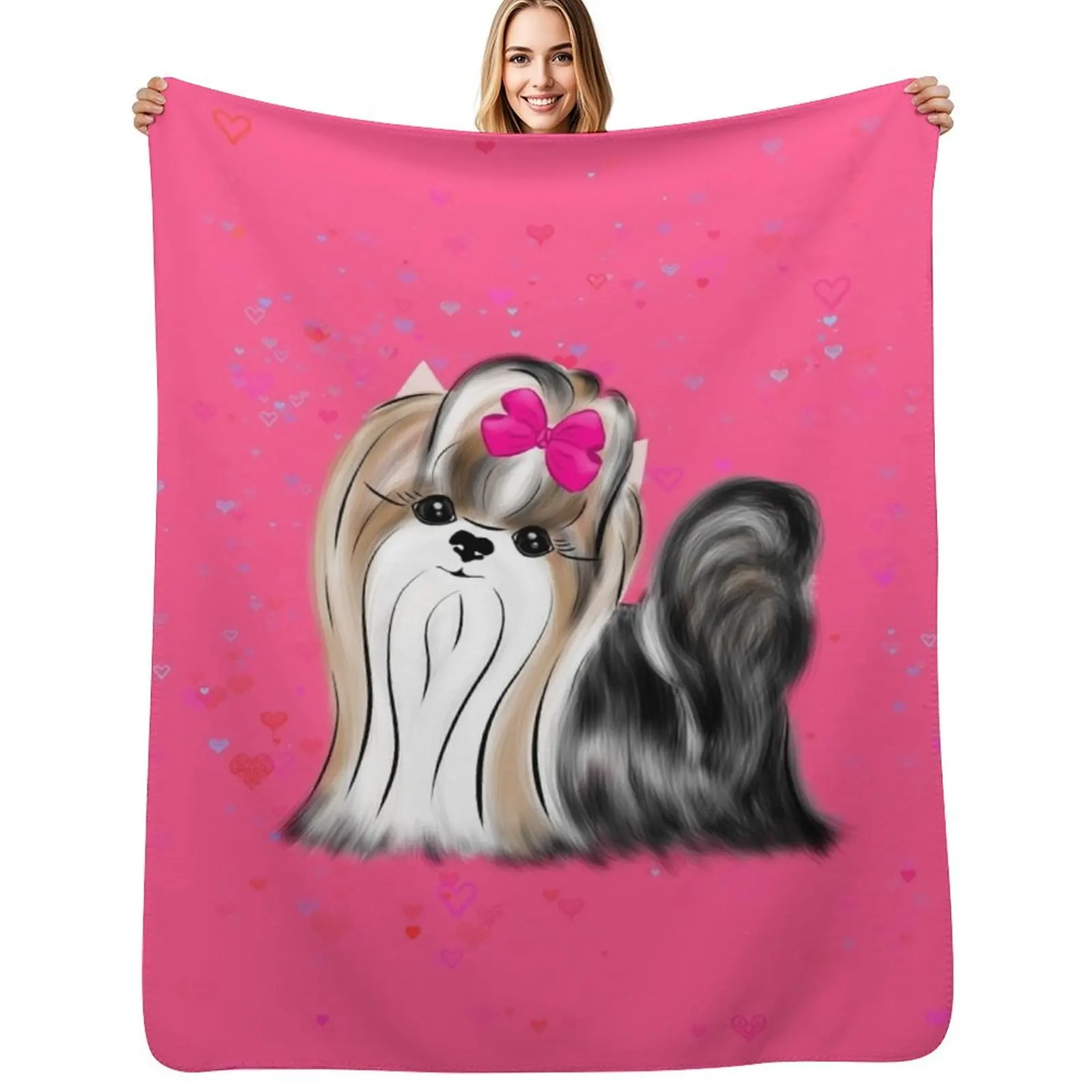Manta Biewer Yorkshire Terrier, manta cálida y cómoda para tomar siestas en la oficina