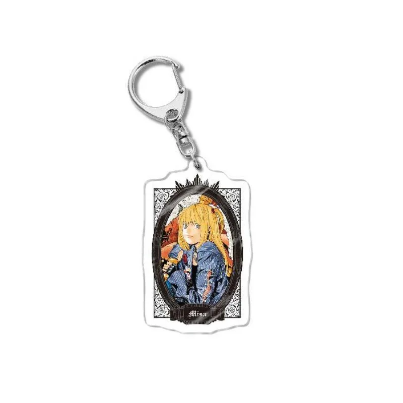 Anime Death Note Acrylic Keychain Figures L·Lawliet Yagami Light Key Chain Pendant Backpack Accessories Ornament Women Men Gift