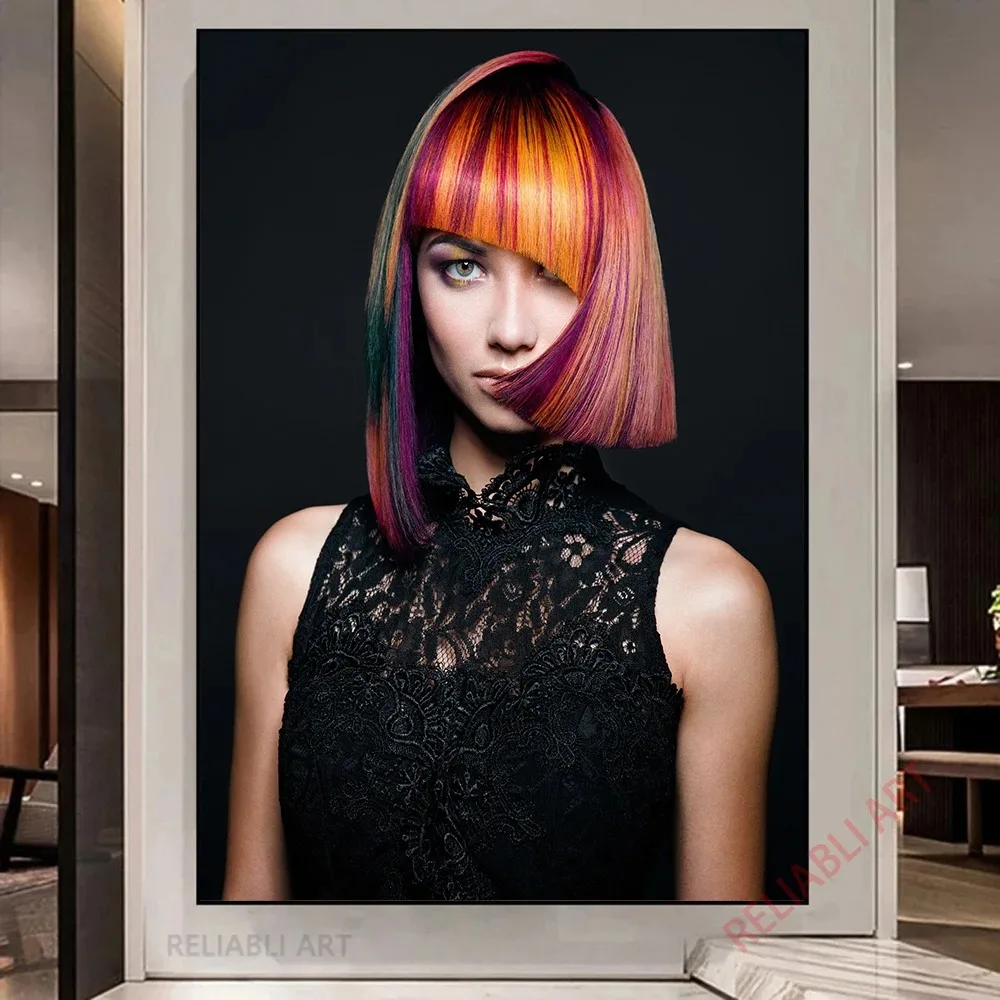 Modern Hairdresser Barber Hair Salon Canvas Painting Hairstyle Posters Wall Art for Living Room Barber Shop Home Decoration