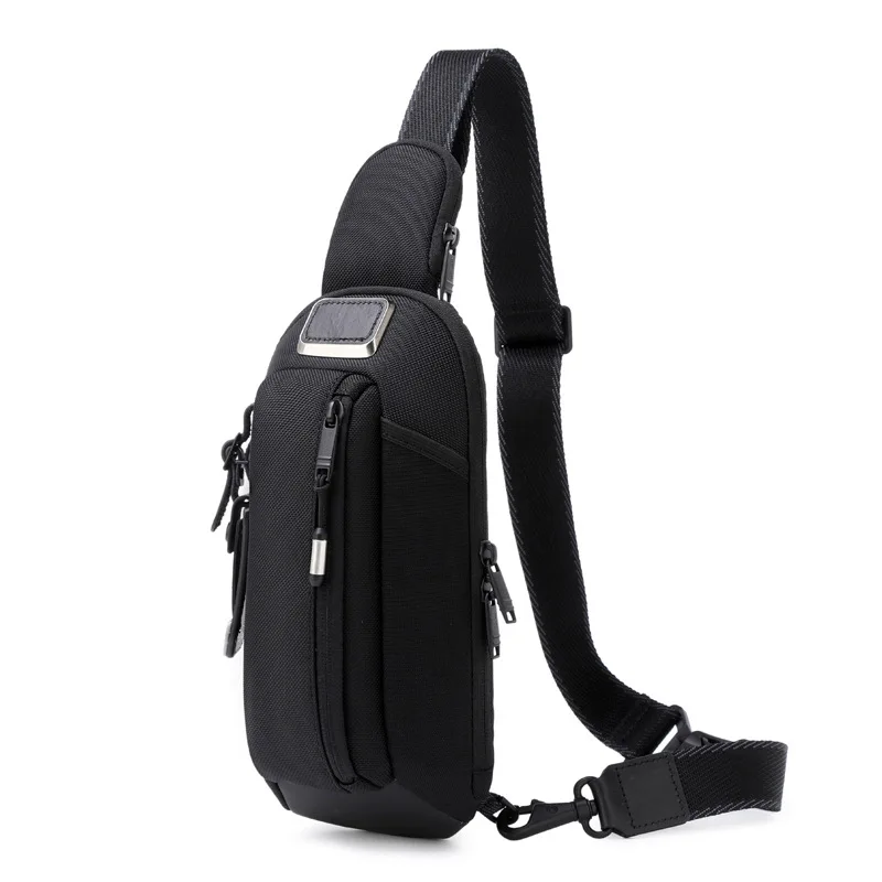 Mini Nylon Chest Bag, Lightweight Sling Crossbody Bag for Men Women, Small Chest Pack for Daily Use Walking Sports