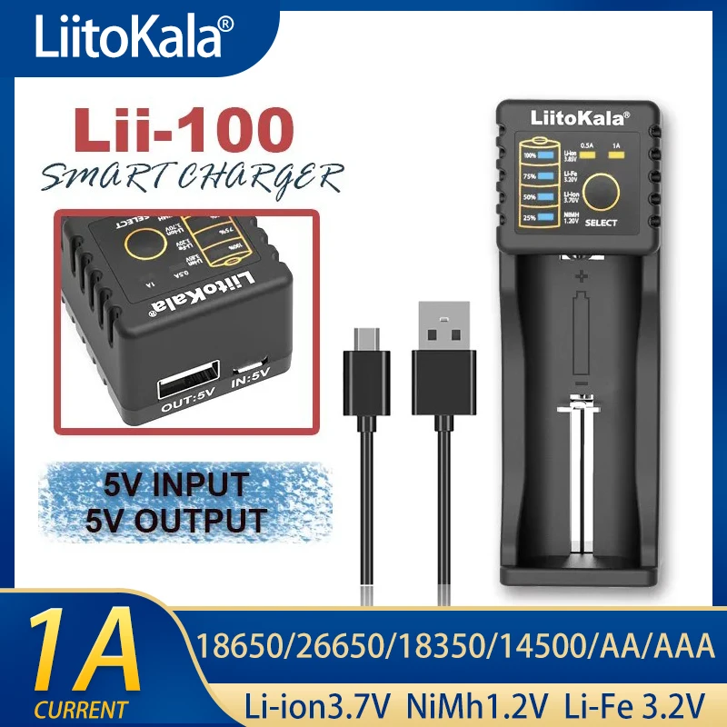 Liitokala PD4 100 Lii-402 S1 202 18650 Charger 1.2V 3.7V 3.2V AA/AAA 26650 18350 14500 16340 25500 NiMH lithium battery charger