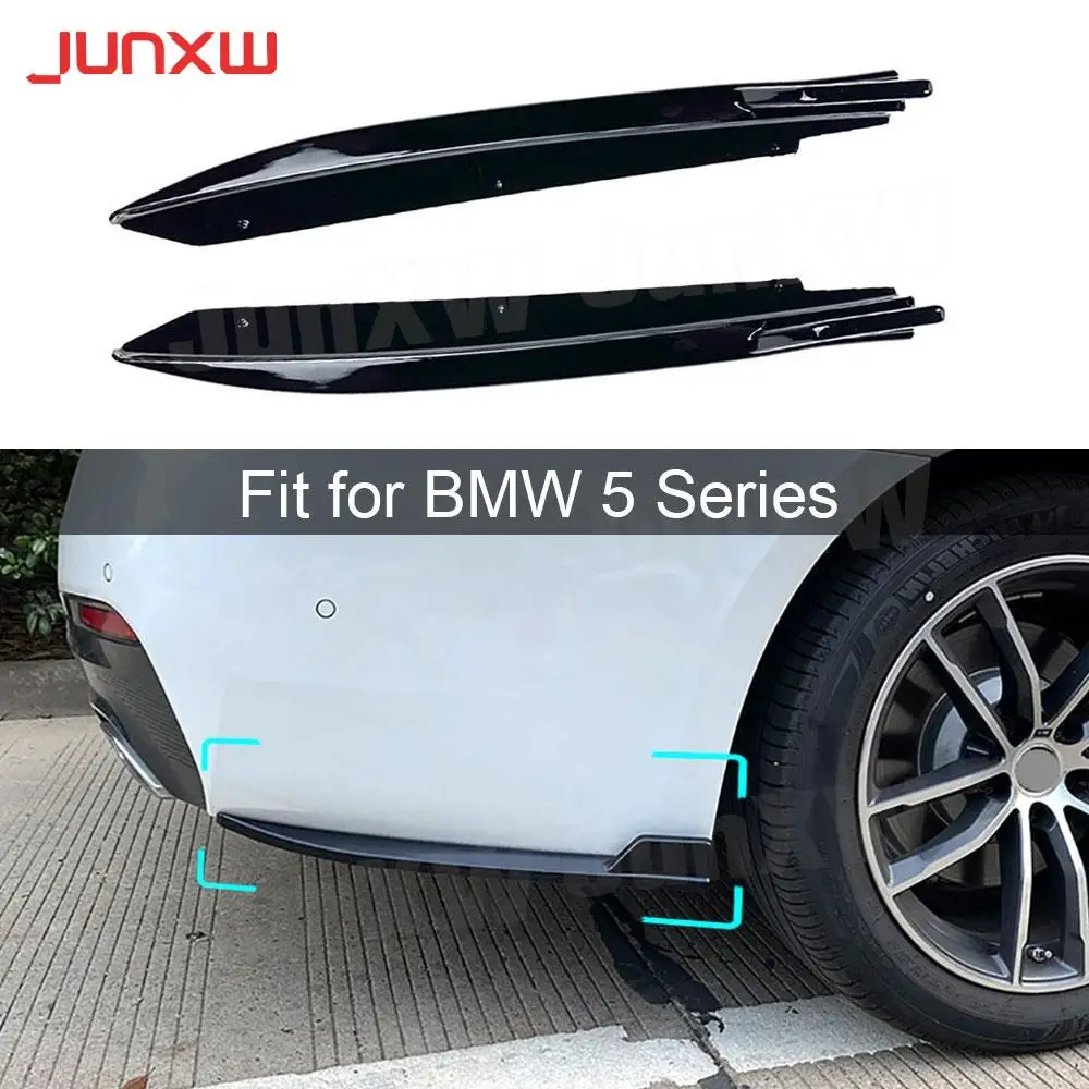 

ABS Rear Bumper Splitters Flaps Spoiler for BMW 5 Series G30 M-Tech 525i 530i 540i 2017+ Car Bumper Canard Flaps Apron Parts