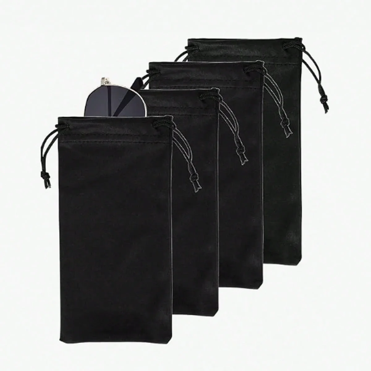 

10 шт. чехлов для солнцезащитных очков из микрофибры с завязками, ультрамягкие сумки для хранения очков