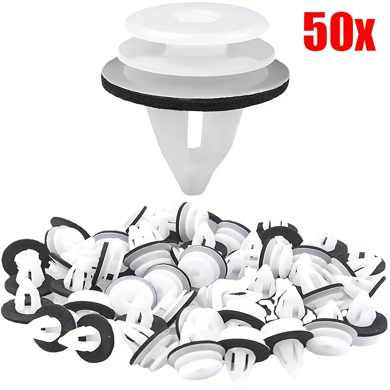 

50PCS Door Panel Clip With Seal Ring Fastener Rivet Bumper Clip Retainer For BMW E34 E36 E38 E39 E46 M3 M5 Z3 X5 Car Accessories