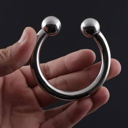 38/40/45/50mm Stainless Steel Penis Rings Sex Toys For Men Scrotum Lock Ring Delay Ejaculation Lock Male Glans Masturbators Ring