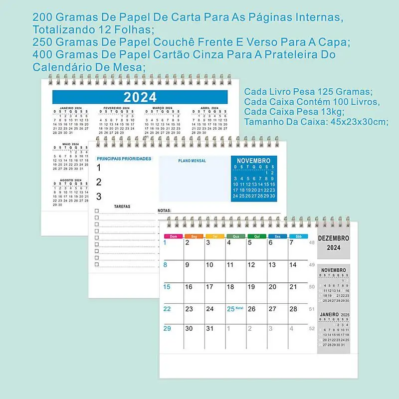 Настольный календарь 2024, маленький портативный ежемесячный Настольный календарь 2024, календарь с минималистичным дизайном с толстыми и прочными страницами для