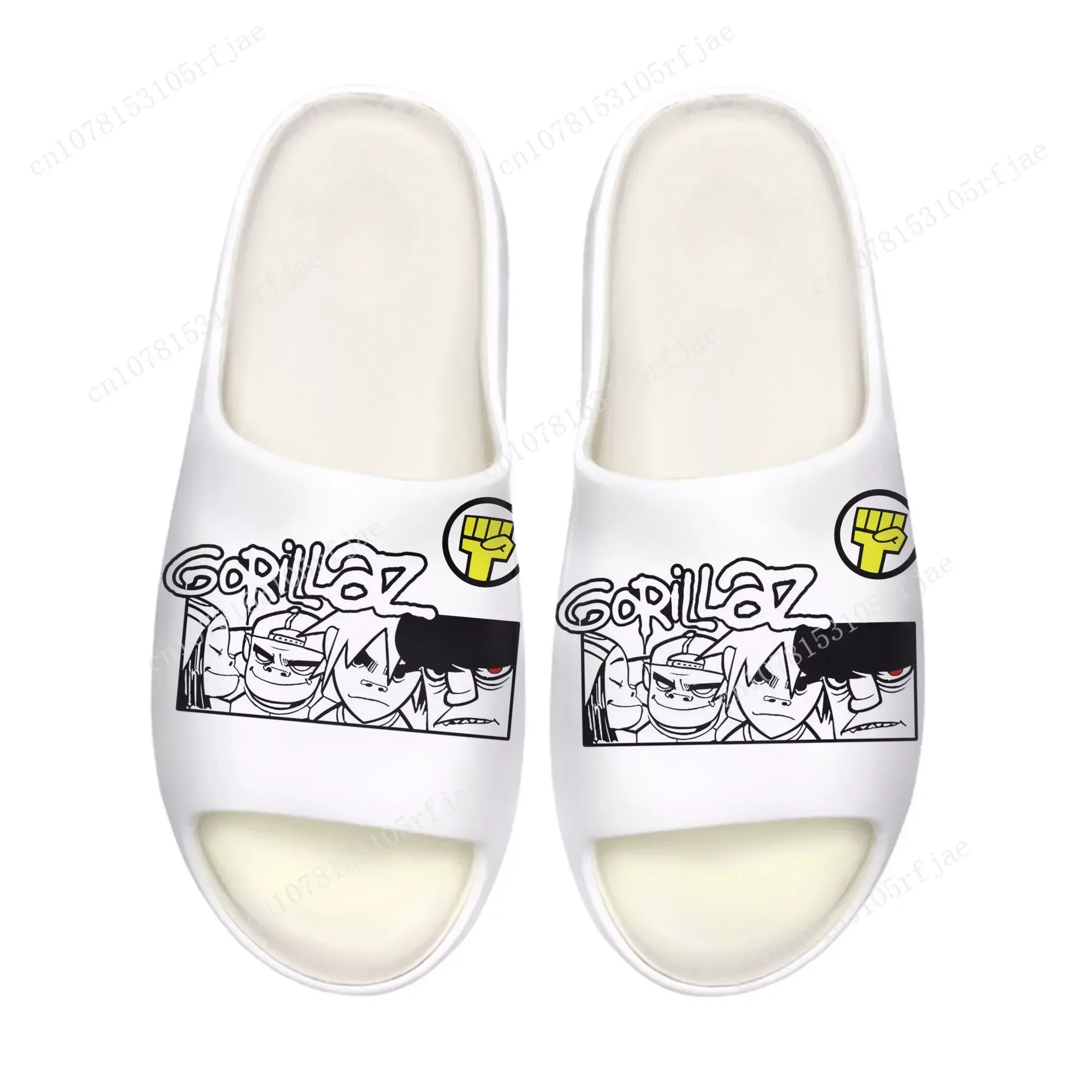 Gorillaz Band Soft Sole Sllipers Home Clogs Step on Water Shoes Mens Womens Teenager Customize Bathroom Beach on Shit Sandals