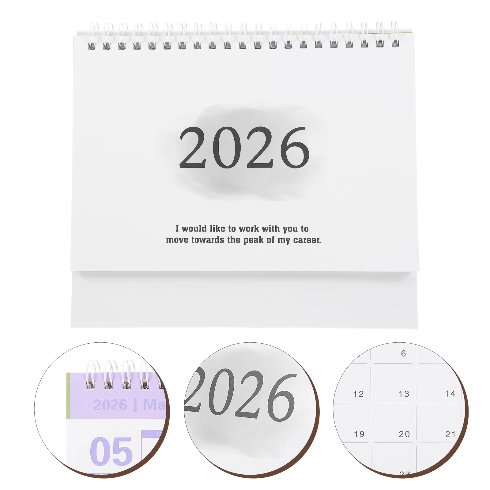 

2026 Desk Calendar Compact Standing Flip Tabletop Organizer Small Desktop Calendar For Office Home School Scheduling Grey